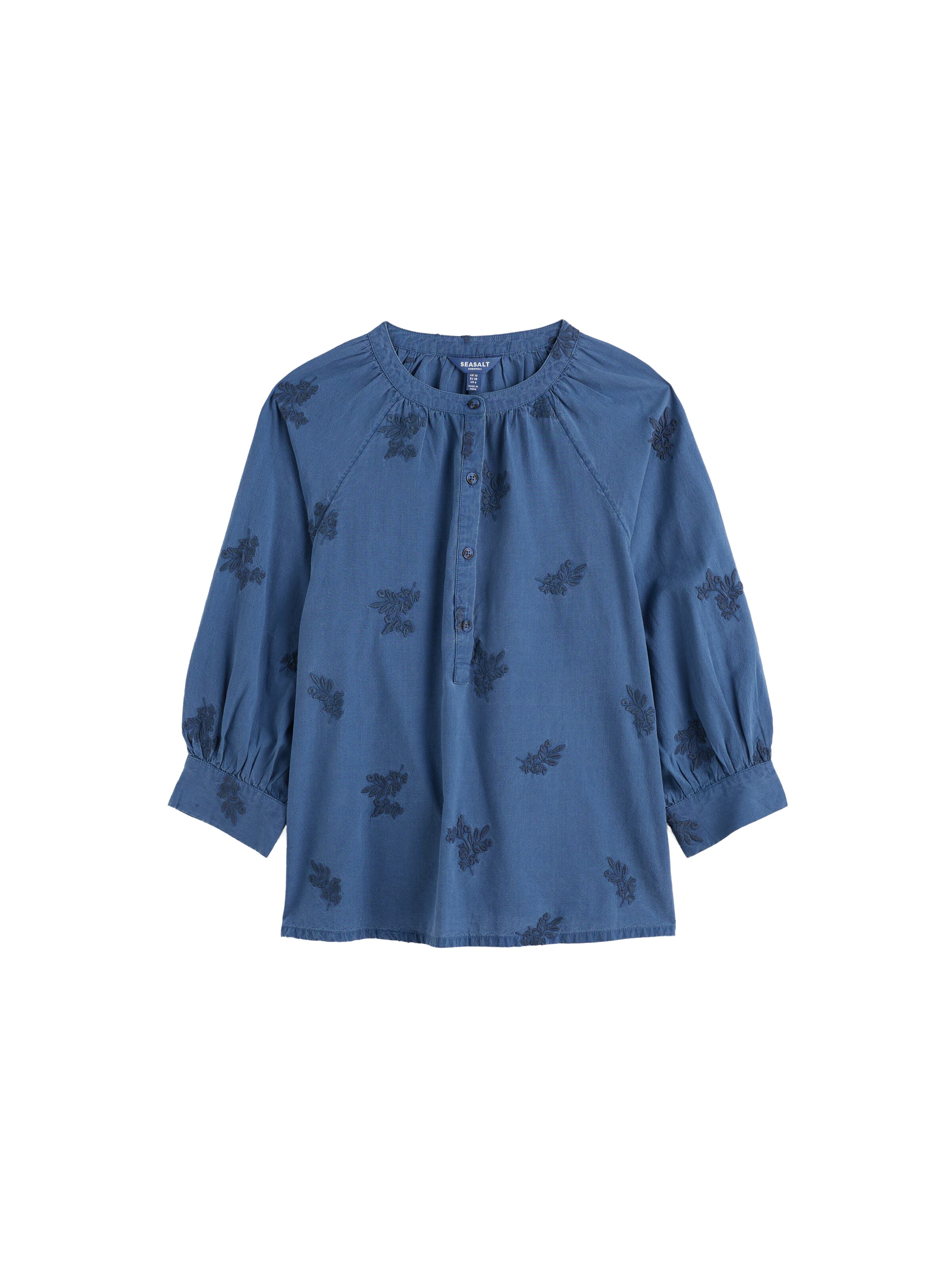 Seasalt Cornwall Bluzka 'Moor Grass' w kolorze niebieski: przód