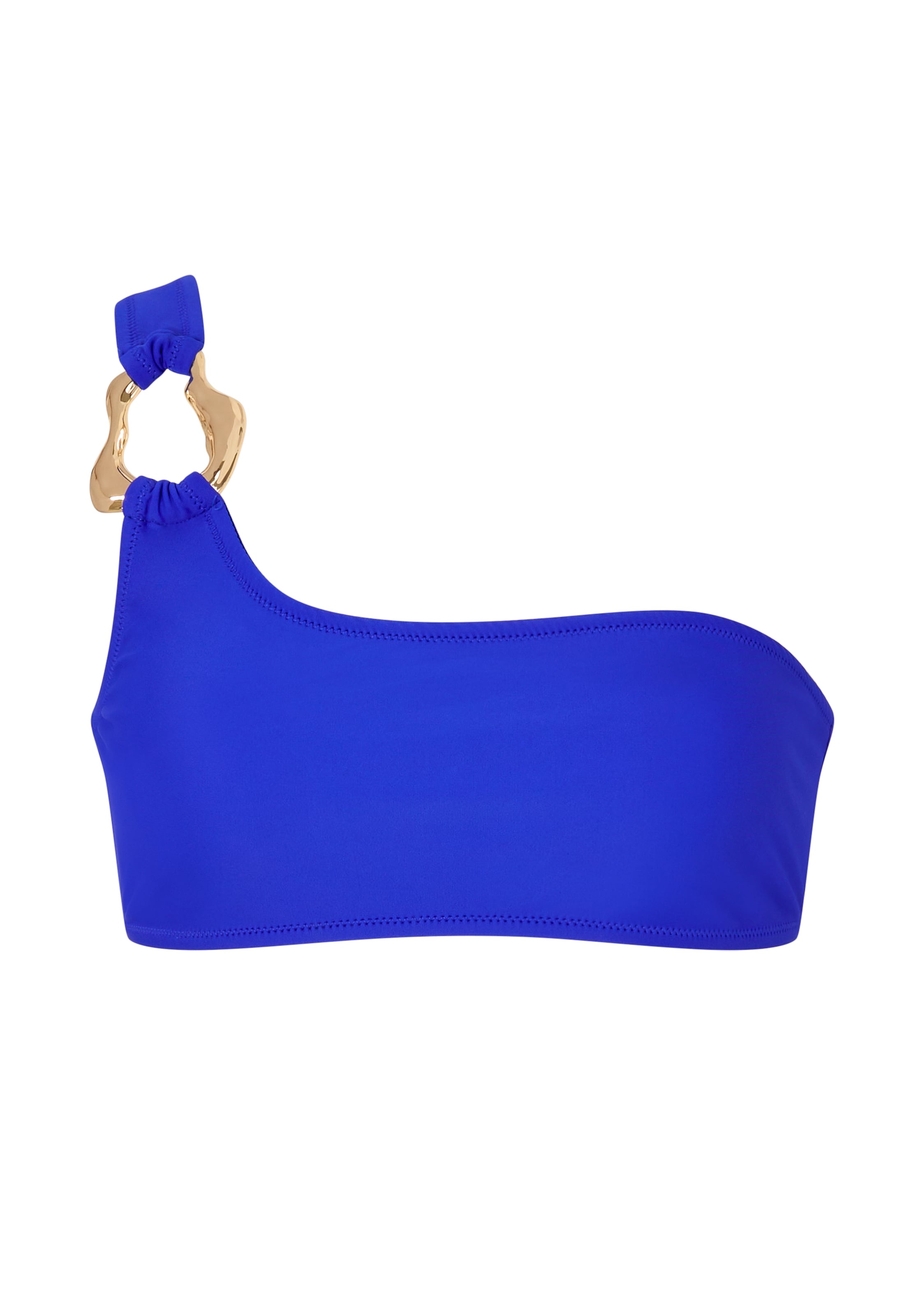 Moda Minx Bustier Bikinitop 'Irregular Hoop' in Blau: Vorderseite