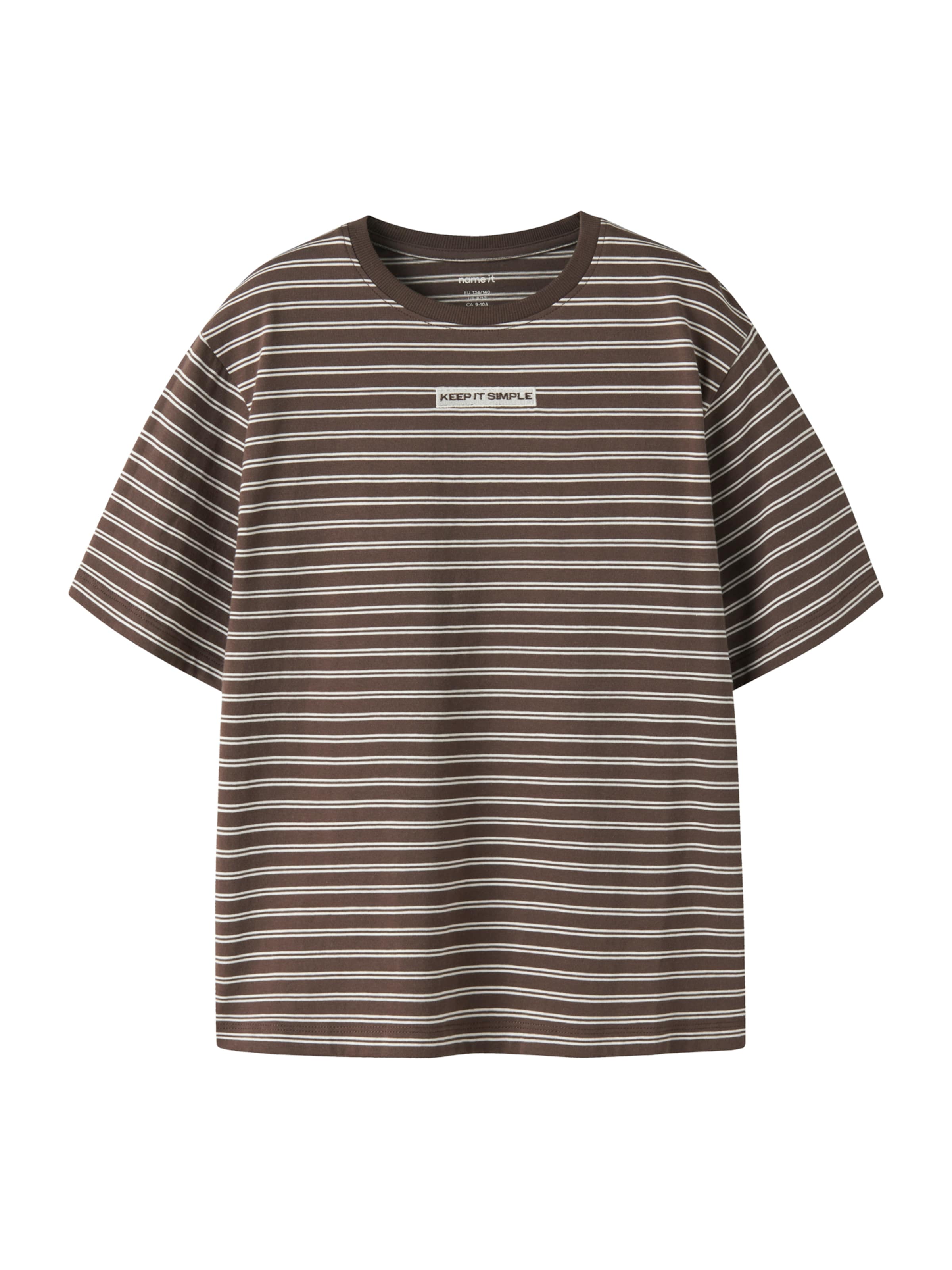 NAME IT Shirt 'NKMKRISTIAN' in Brown: front