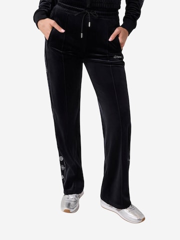 Wide leg Pantaloni sportivi 'AMALIA SKINNY PANTS V6BB10 K6303' di GUESS in nero: frontale