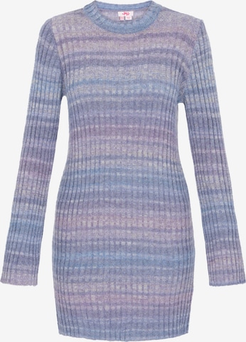 MYMO - Vestido de malha em azul: frente