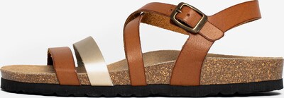 Bayton Remienkové sandále 'Gerone' - farba ťavej srsti / zlatá, Produkt