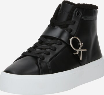 Calvin Klein Magas szárú sportcipők - fekete: elől