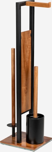 Wenko Stand WC-Garnitur 'Rivalta' in cognac / schwarz, Produktansicht