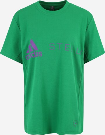 ADIDAS BY STELLA MCCARTNEY Functioneel shirt 'Logo' in Groen: voorkant