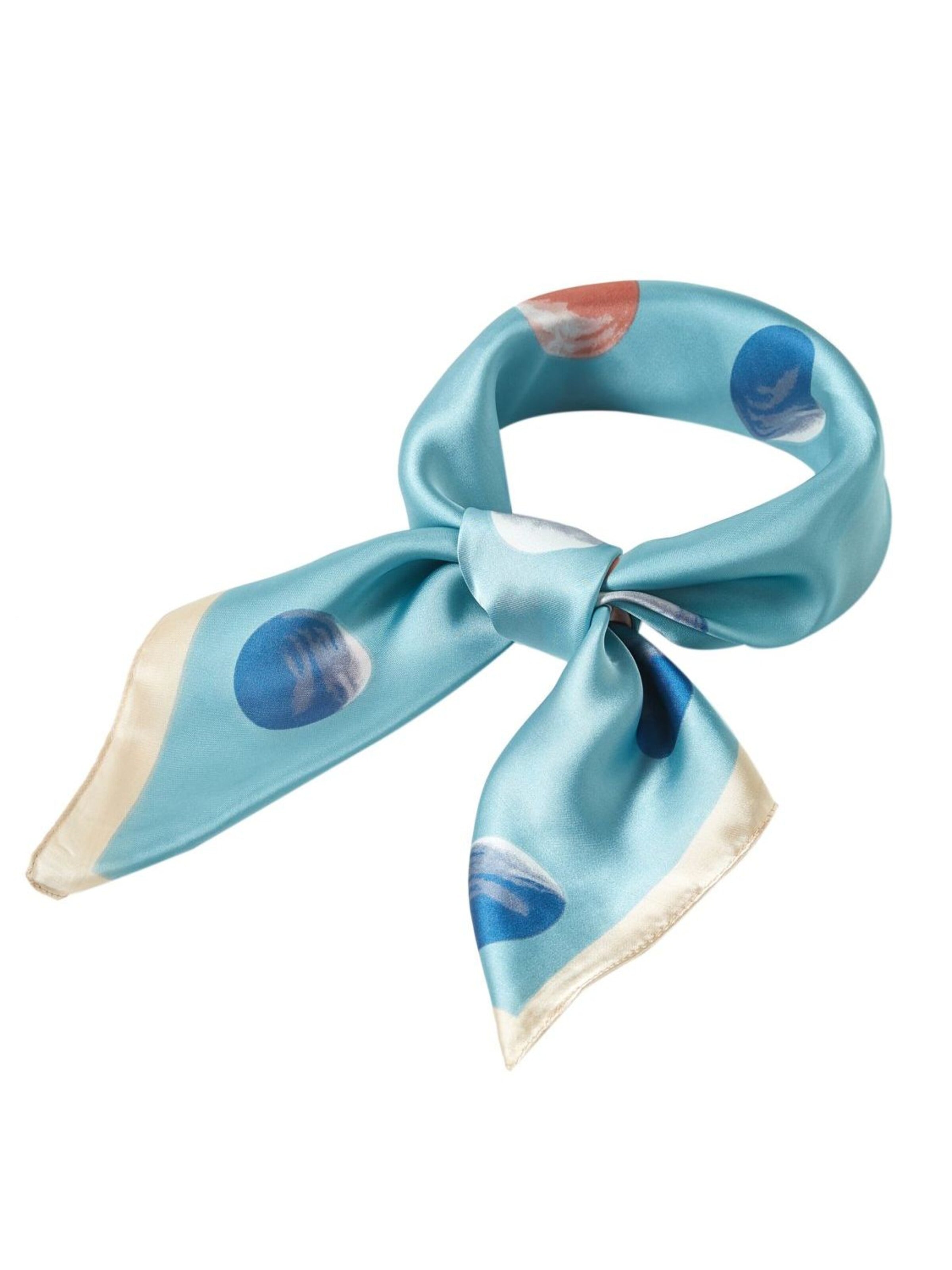 alberto cabale Scarf 'Petal Cléo' in Blue