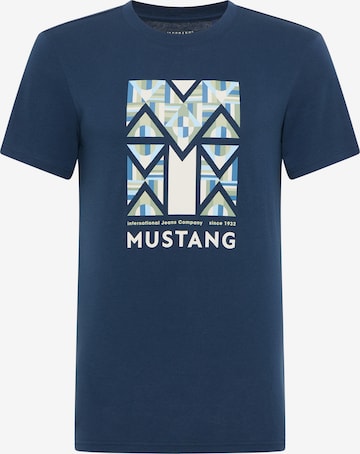 T-Shirt 'AUSTIN' MUSTANG en bleu : devant