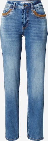 PULZ Jeans Regular Jeans 'ZELLE' in Blauw: voorkant