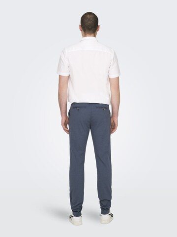 Coupe slim Pantalon 'Mark Pete' Only & Sons en bleu