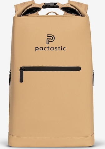 Pactastic Backpack in Beige: front