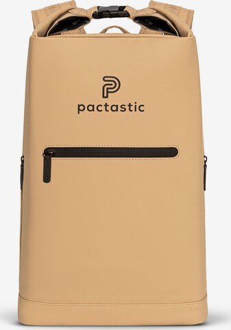 Sac à dos Pactastic en beige : devant