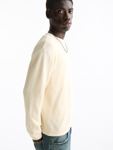 Pull-over Pull&Bear en blanc