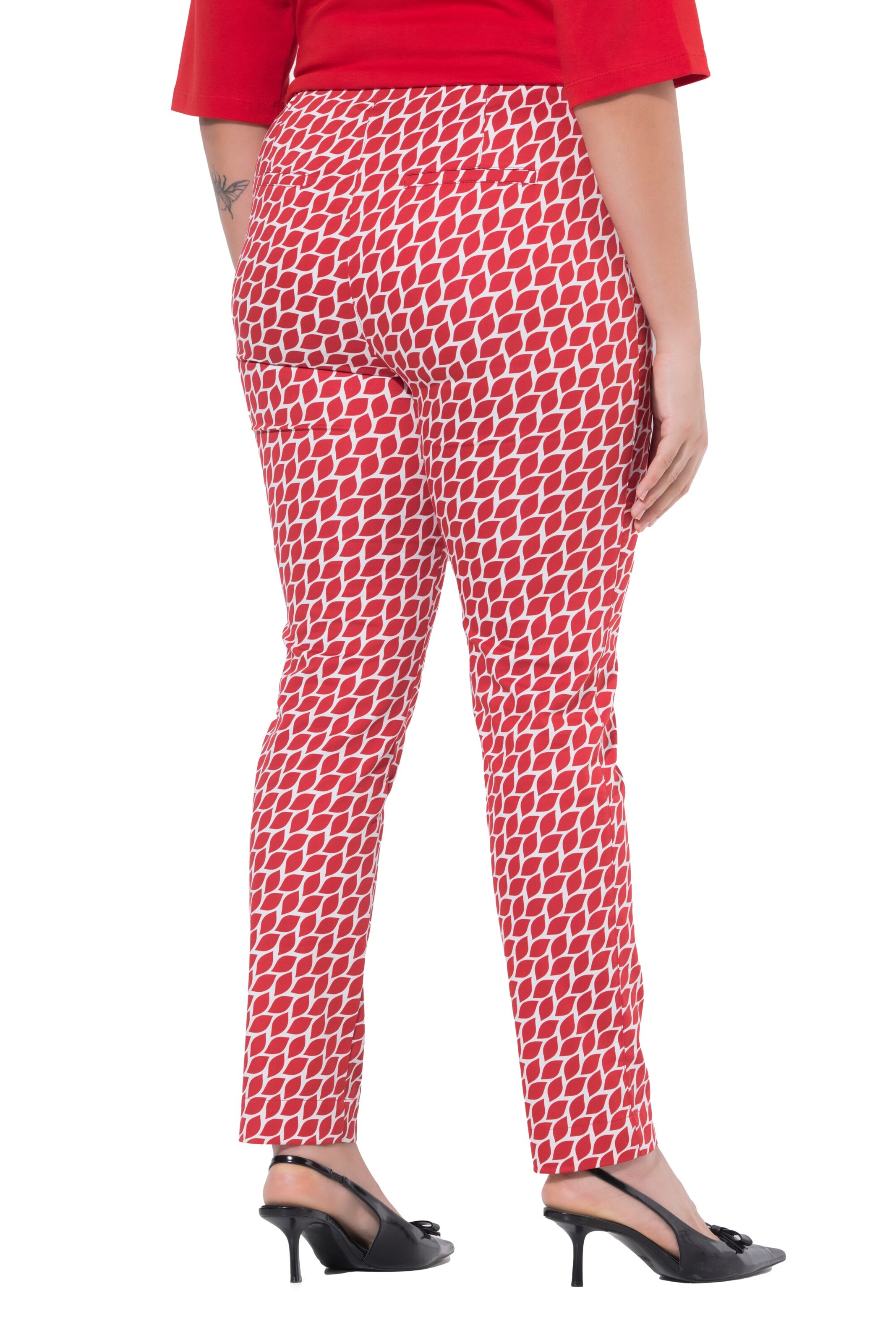 Ulla Popken Slimfit Broek in Rood
