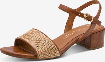 Sandales à lanières MARCO TOZZI en marron : devant