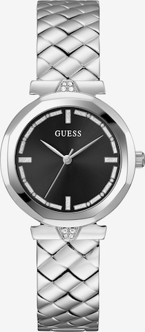 Montre à affichage analogique GUESS en argent : devant