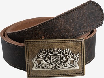 Der Trachtler Belt in Brown: front