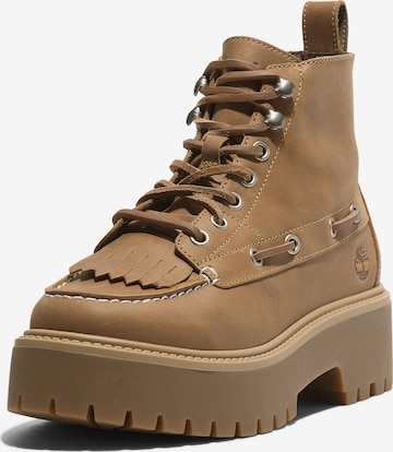 TIMBERLAND Gležnarji z vezalkami 'Stone Street' | rjava barva: sprednja stran