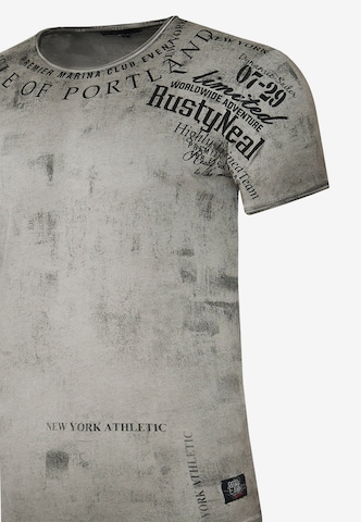 Rusty Neal T-Shirt mit lässigem Print in Grau