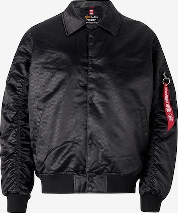 juoda ALPHA INDUSTRIES Demisezoninė striukė: priekis