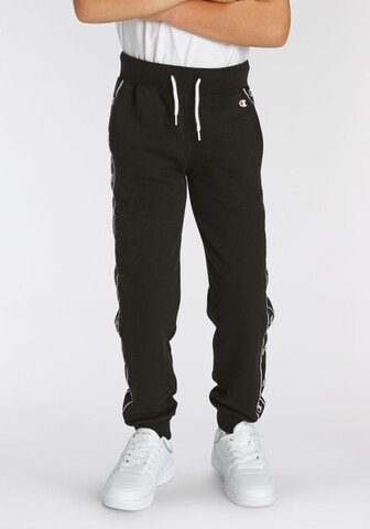 Tapered Pantaloni sport de la Champion Authentic Athletic Apparel pe negru: față