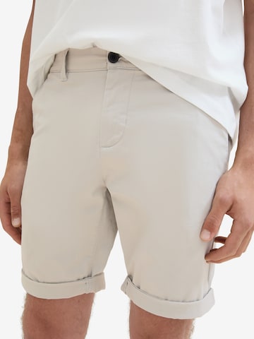 Coupe slim Pantalon chino TOM TAILOR DENIM en gris