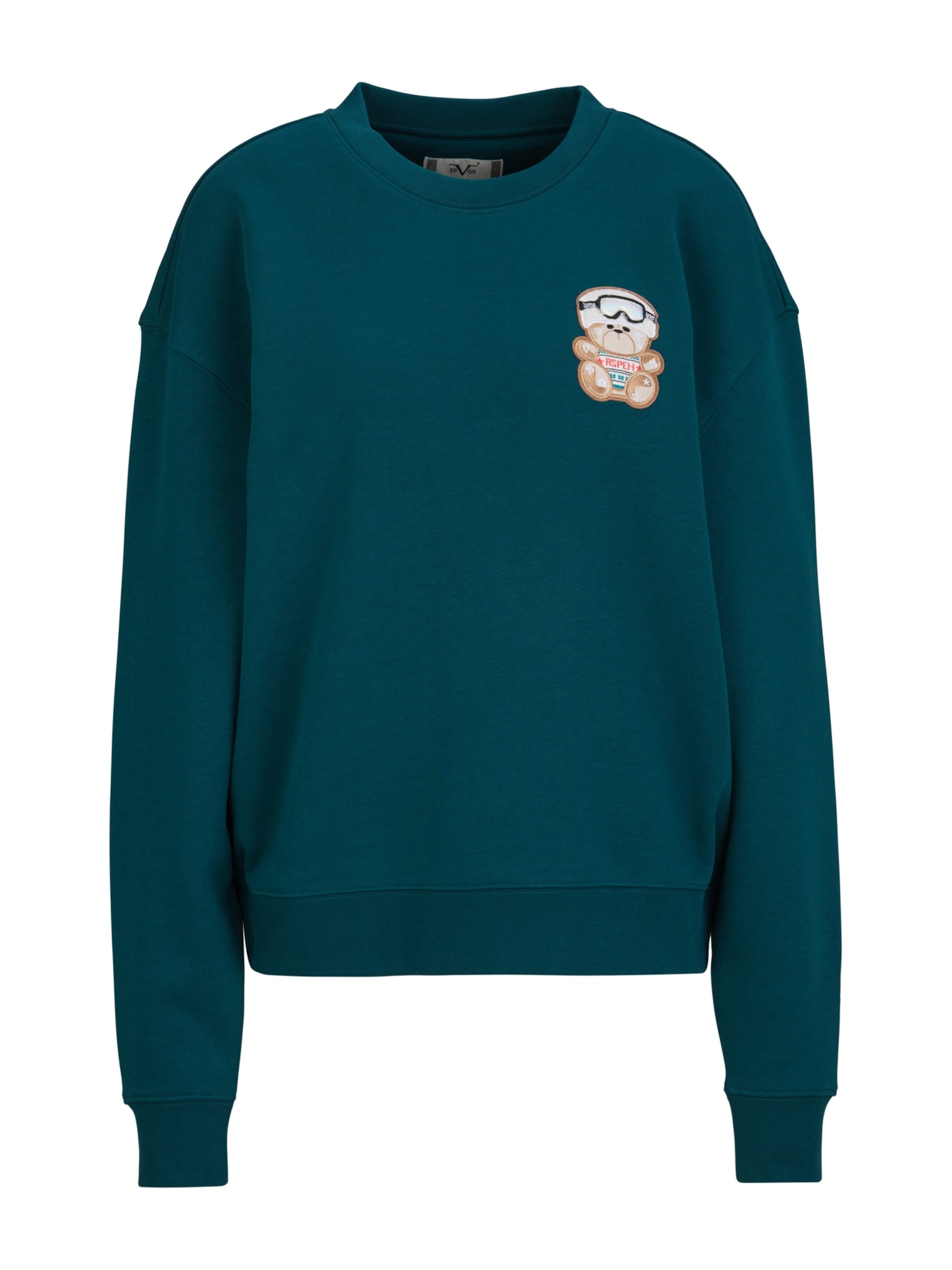 19V69 ITALIA Sweatshirt 'Sinja Wintersports 2' in Groen: voorkant