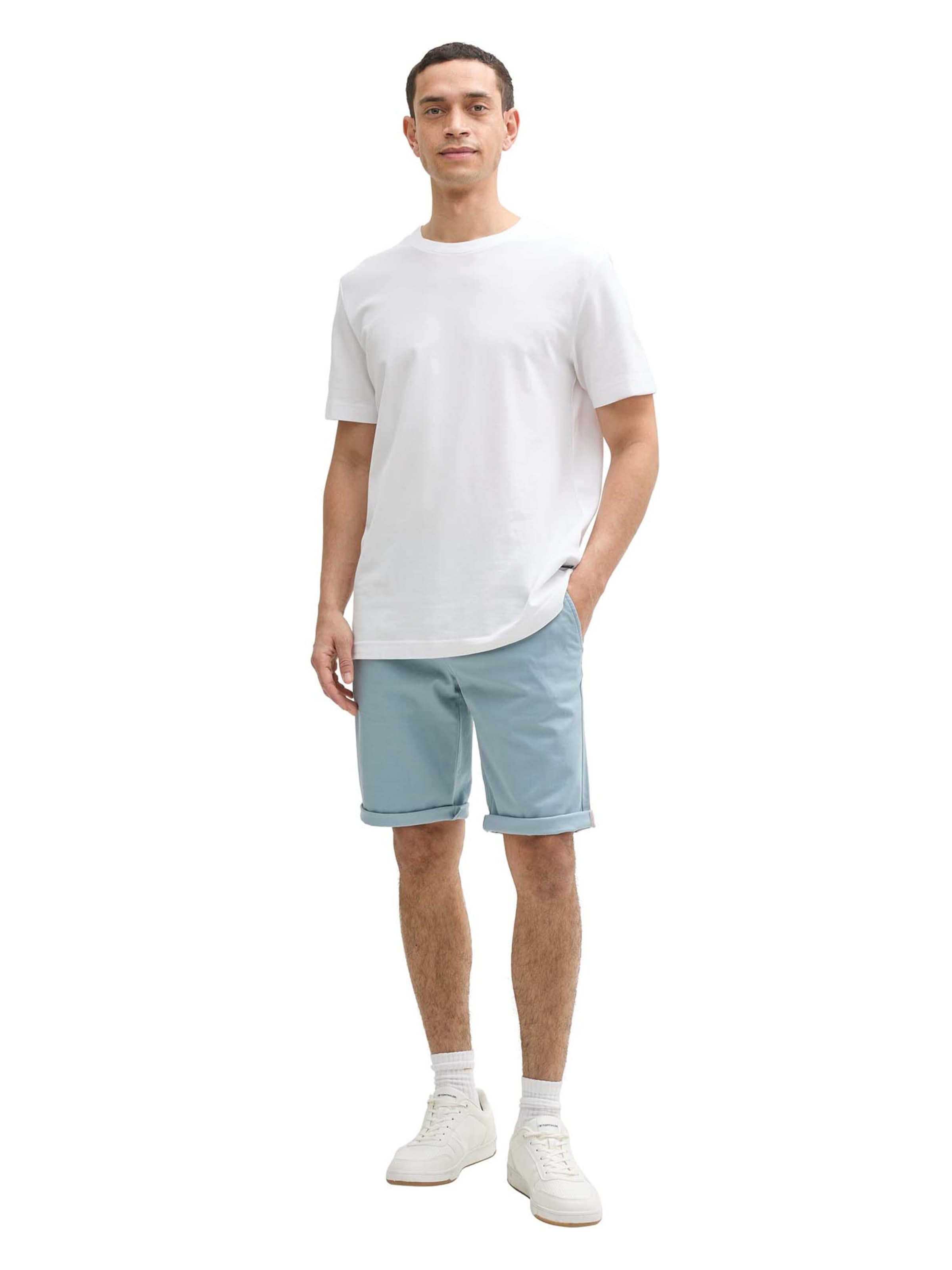 TOM TAILOR Slimfit Lærredsbukser i blå