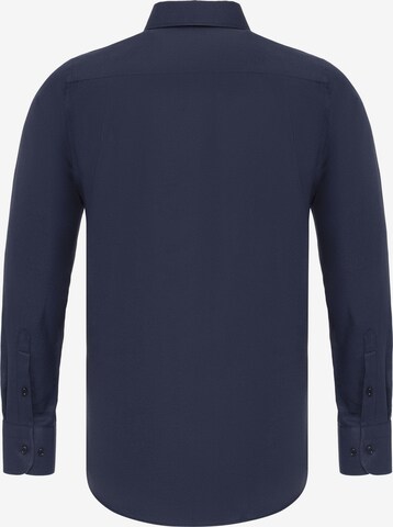 mėlyna DENIM CULTURE Priglundantis modelis Marškiniai 'BRADLEY'