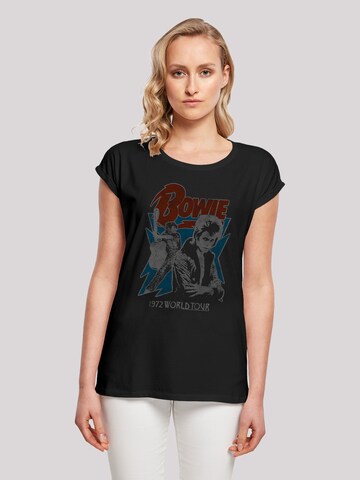 F4NT4STIC Shirt 'David Bowie World Tour 1972' in Black: front