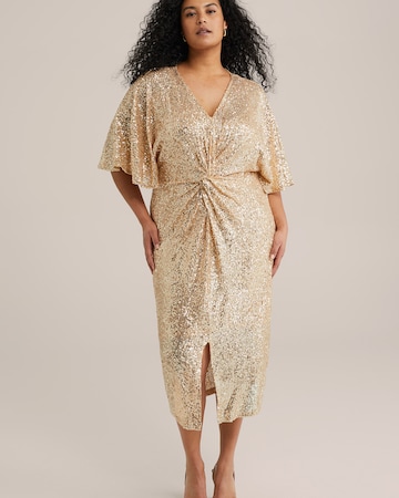WE Fashion Abendkleid in Gold: Vorderseite