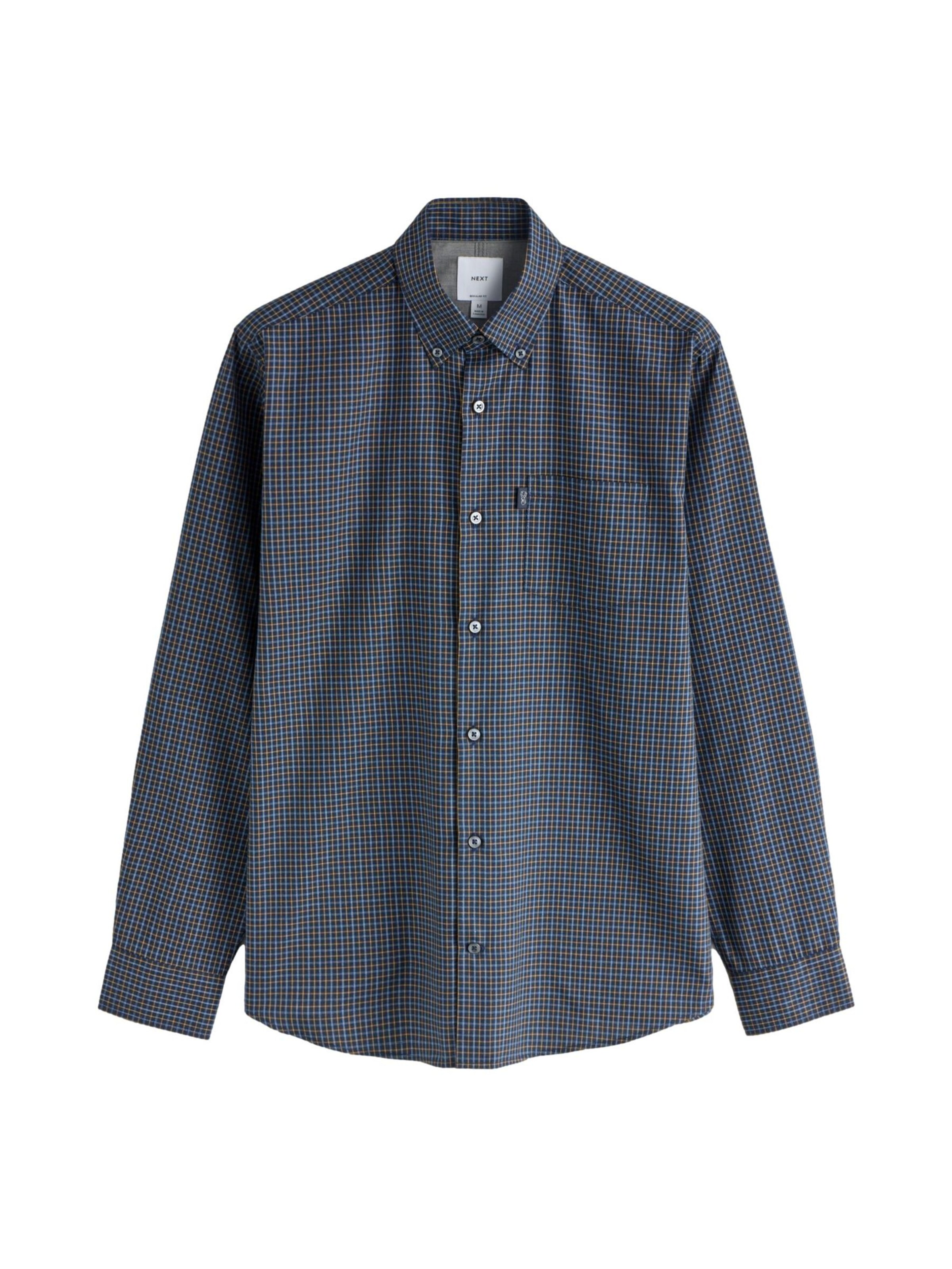 Next - Camisa 'Easy Iron' en azul: frente