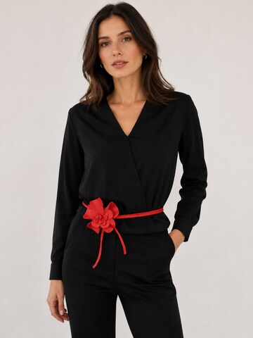 COLLEZIONE ALESSANDRO Belt 'Blüte' in Red: front