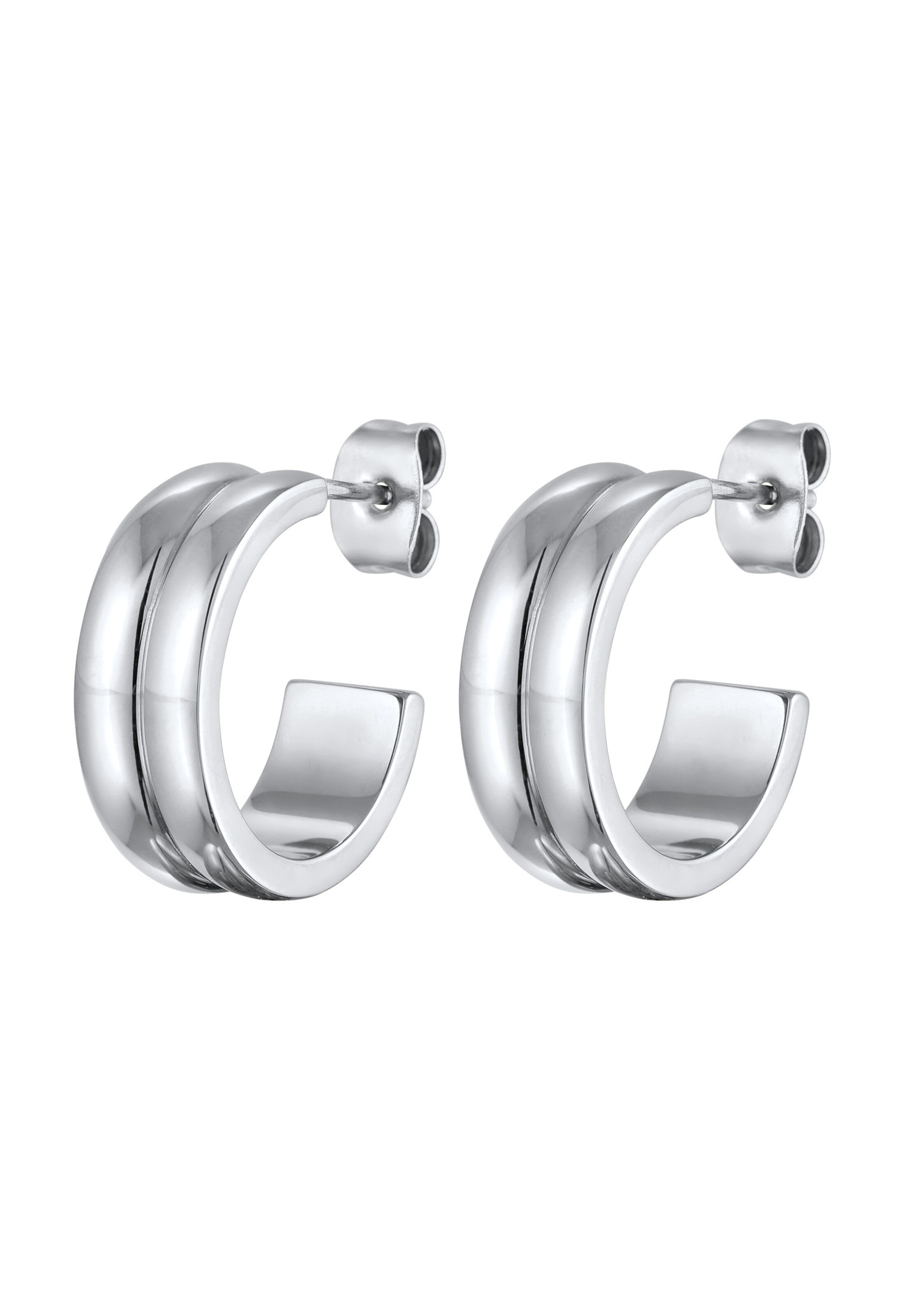 ELLI Earrings 'Creole' in Silver: front