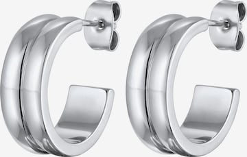 ELLI Earrings 'Creole' in Silver: front