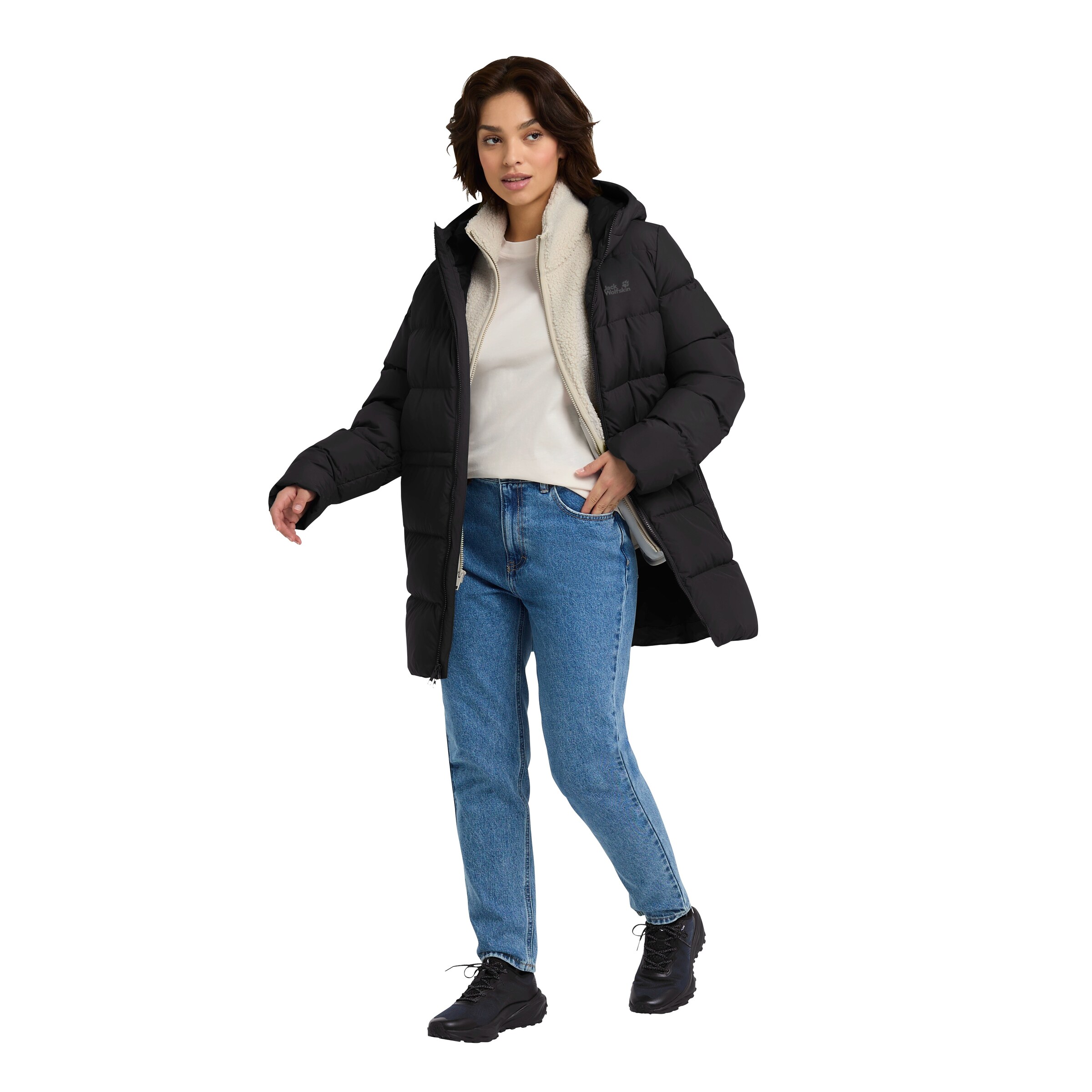 JACK WOLFSKIN Winter Jacket in Black