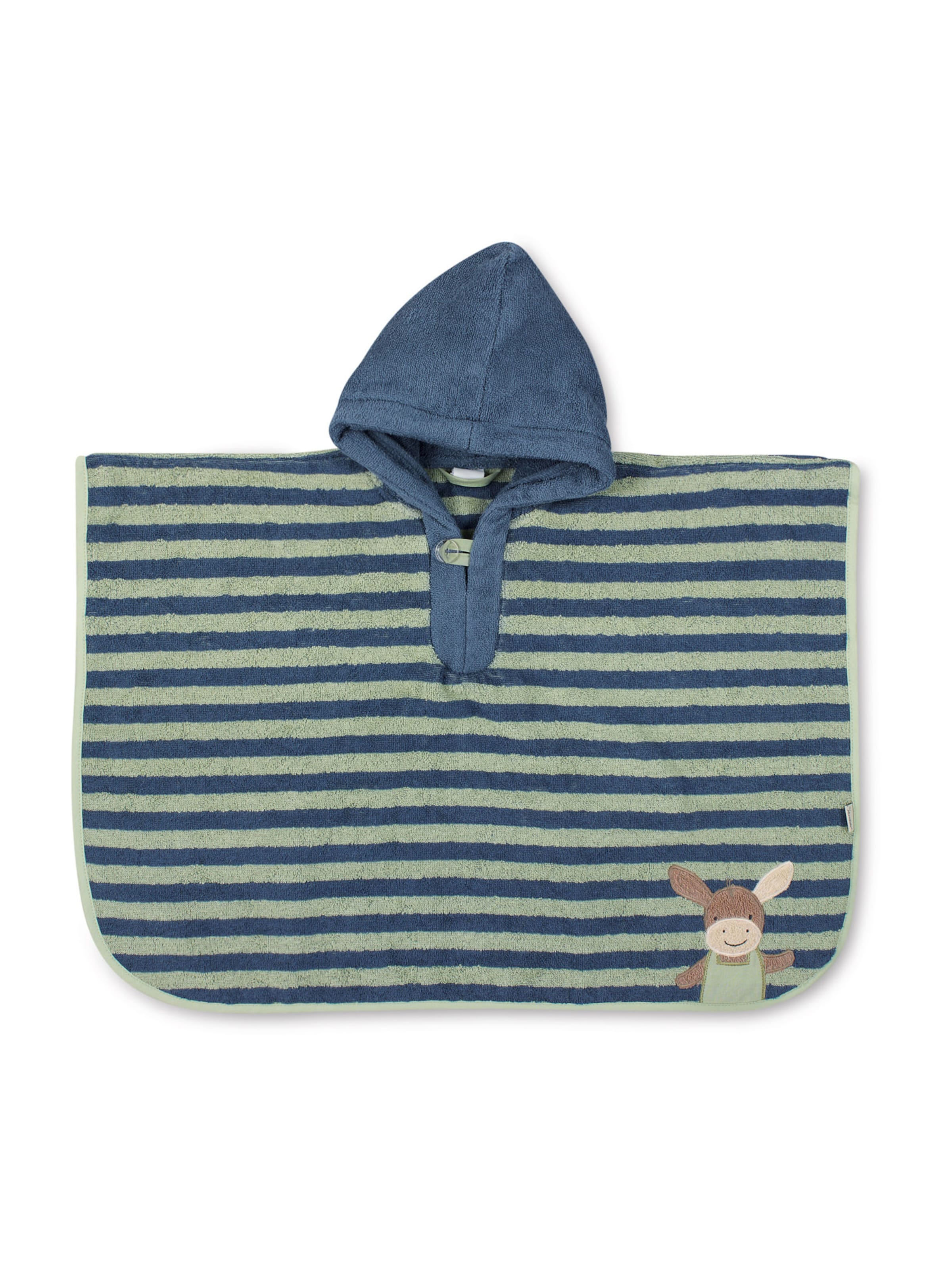 STERNTALER Badeponcho 'Emmilius' in Blau: Vorderseite