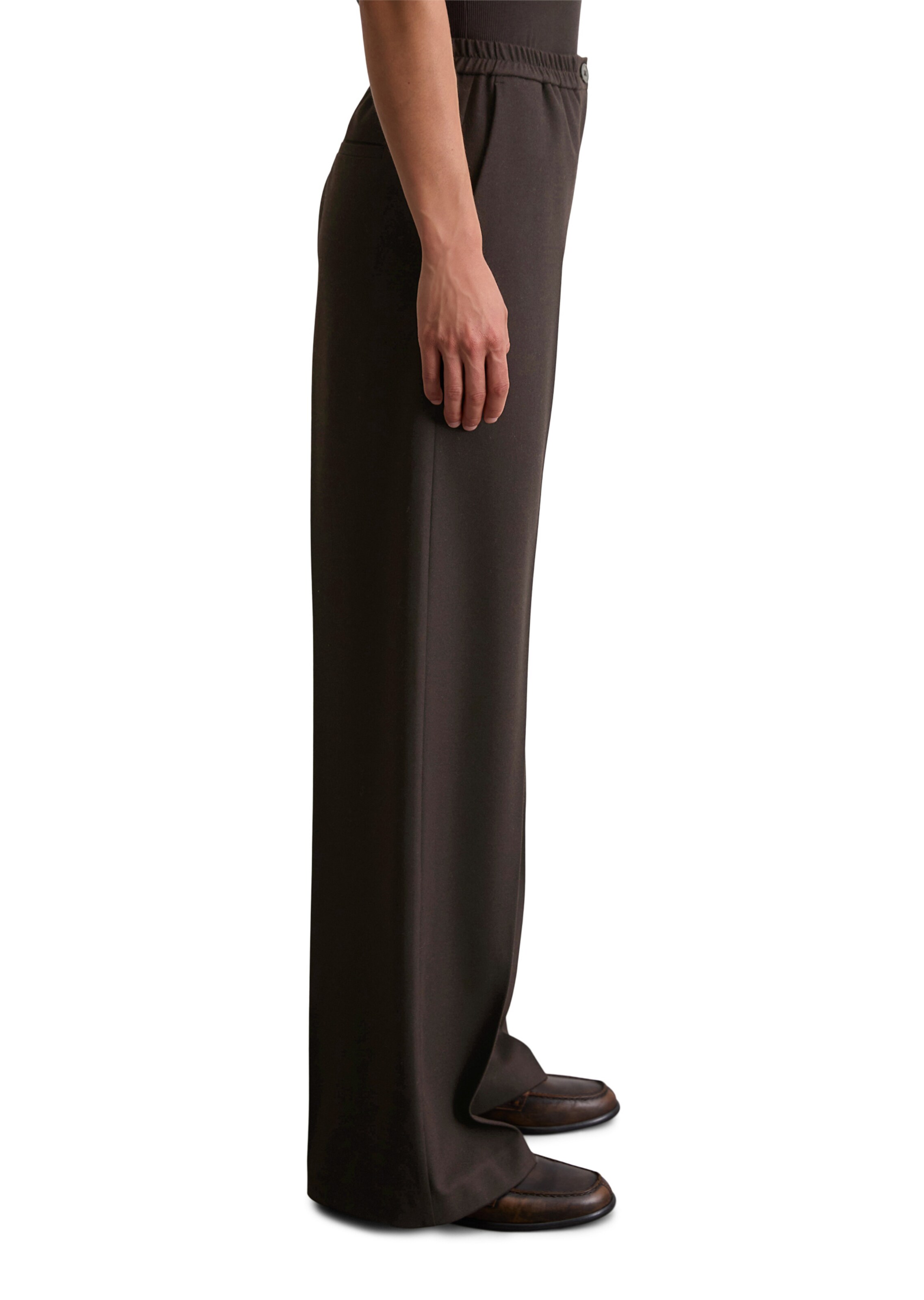 Wide Leg Pantalon à plis Marc O'Polo en marron