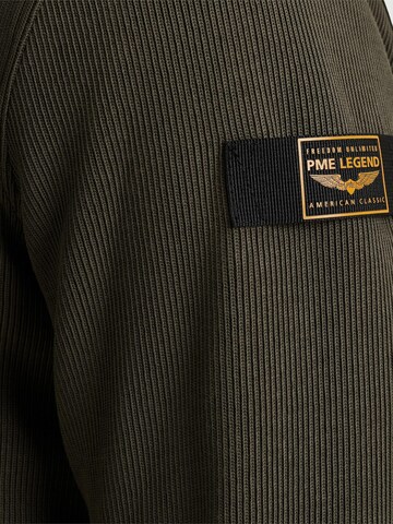 PME Legend Collegepaita 'Pullover with half-zipper' värissä vihreä