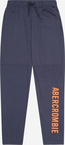 Abercrombie & Fitch Tapered Broek in Blauw: voorkant