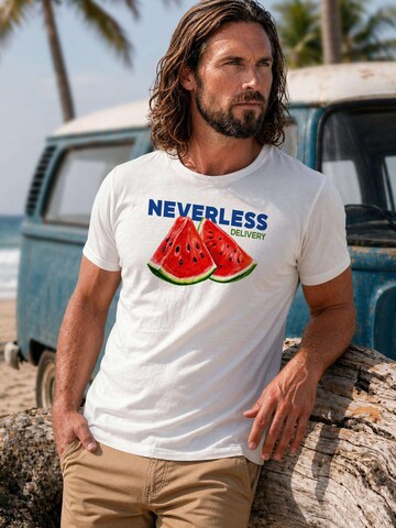 Neverless Shirt 'Water Melon' in White