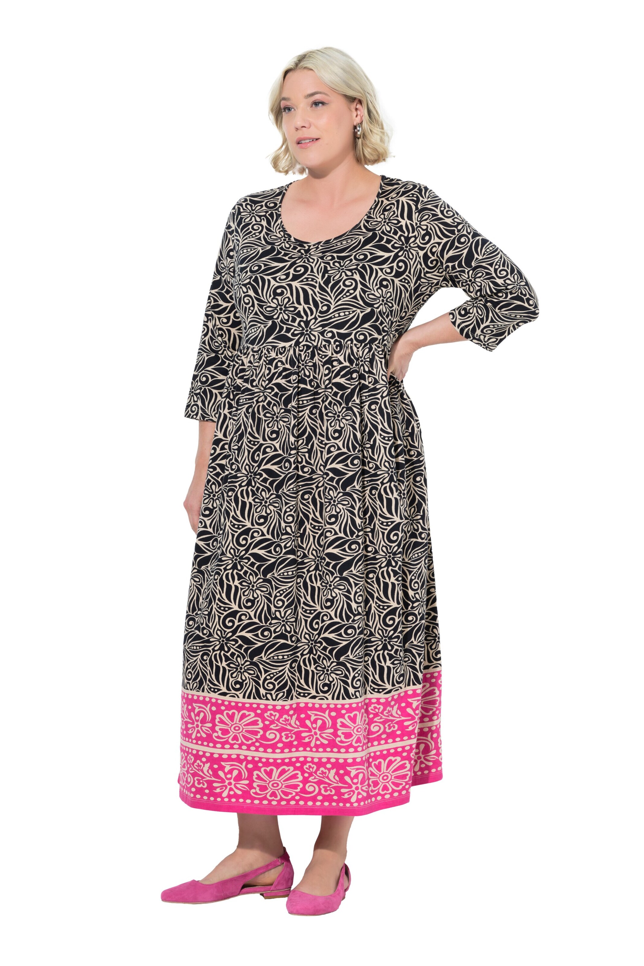 Ulla Popken Kleid in Schwarz: Vorderseite