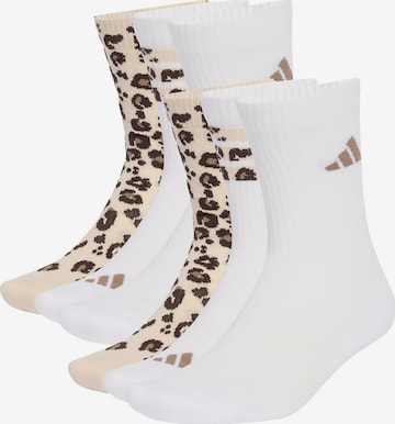 ADIDAS PERFORMANCE Athletic Socks in Beige: front
