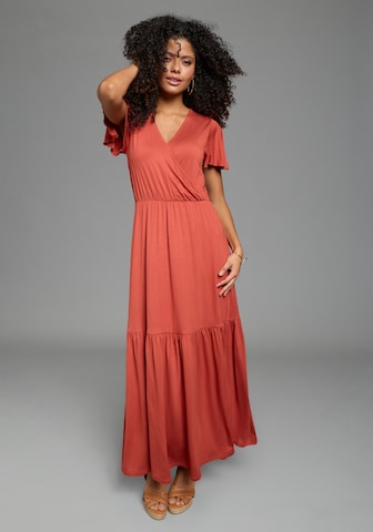 LAURA SCOTT Summer Dress in Orange: front