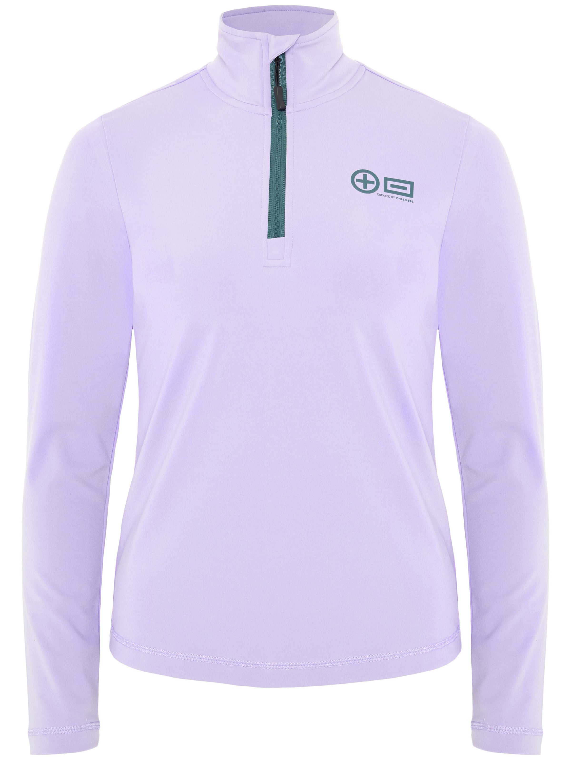 CHIEMSEE Fleecepullover ' mit auffälligem PlusMinus-Print ' in Lila: Vorderseite