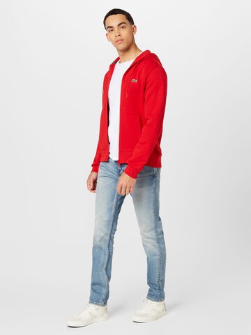 LACOSTE Sweatjacke in Rot