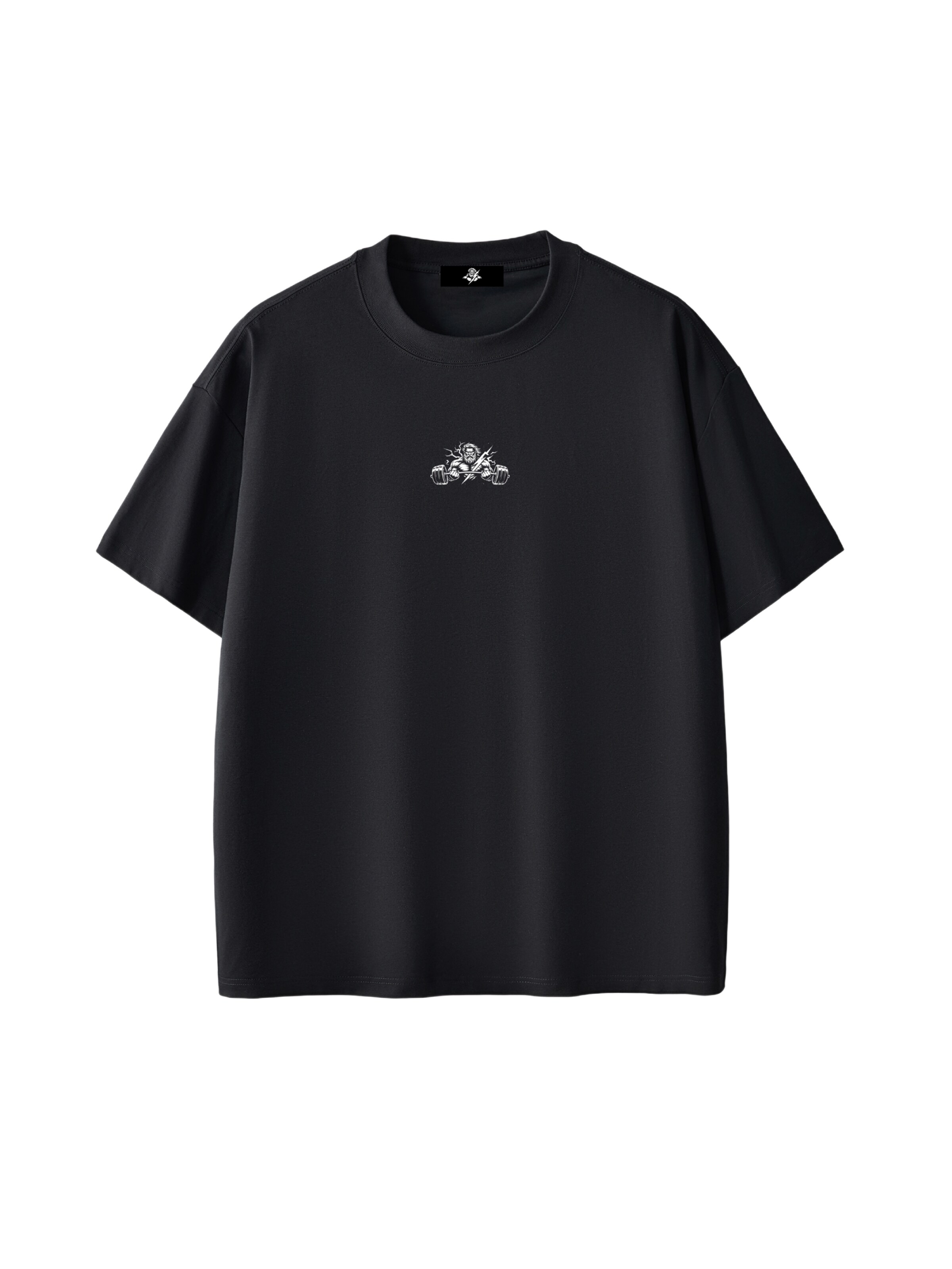 Rëuthic - Camiseta 'Camiseta Oversized Fitness Zeus (T-Shirt) – Rëuthic' en negro: frente
