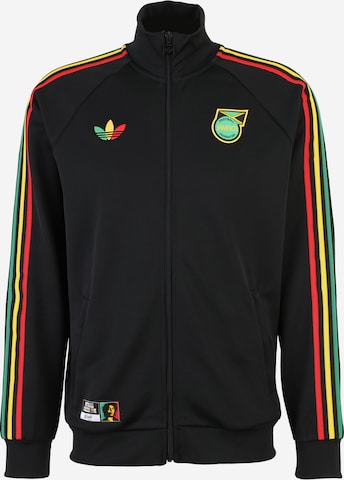 ADIDAS PERFORMANCE Спортна жилетка с качулка в черно: отпред