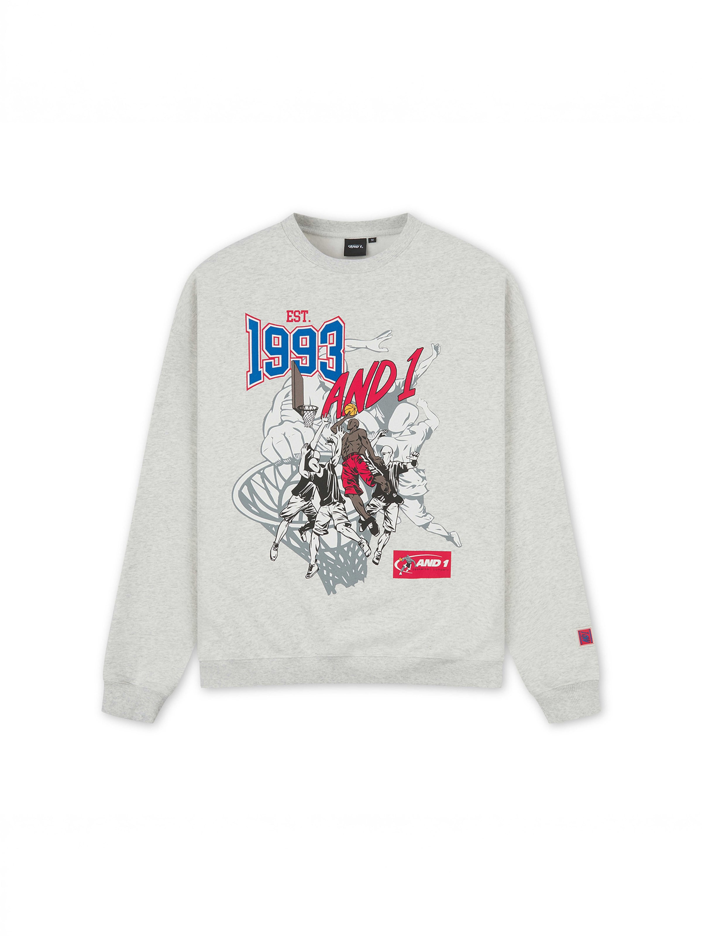 AND1 - Sudadera '1993 Dunk' en gris: frente