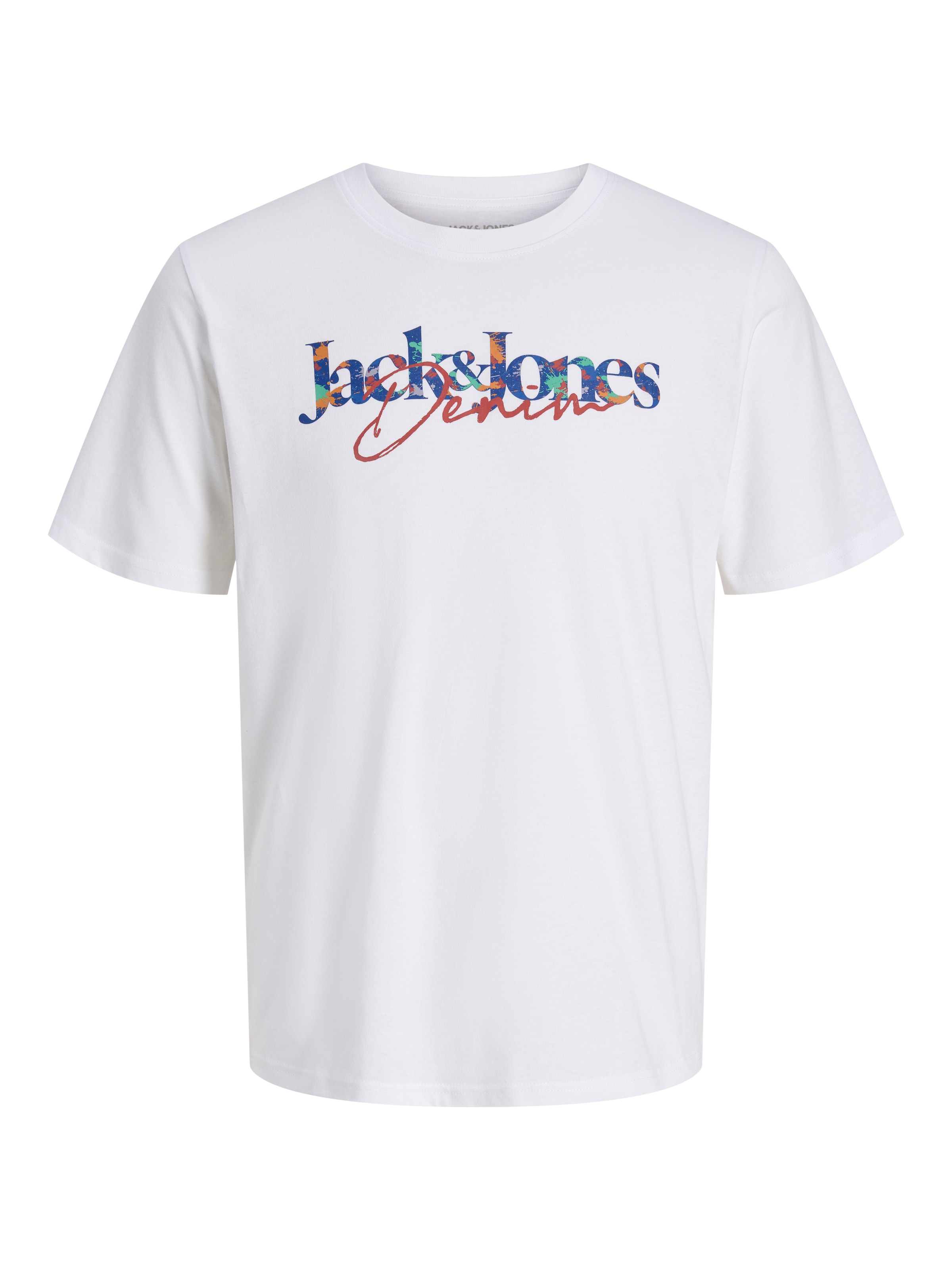 T-Shirt 'JJTOM' Jack & Jones Junior en blanc : devant