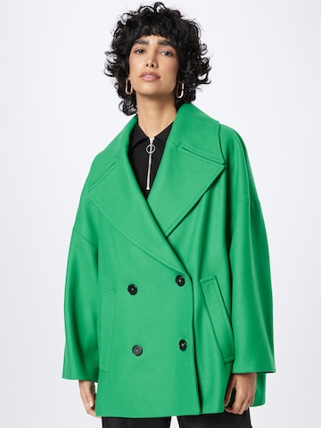 DRYKORN Between-Seasons Coat 'RUNCOM' in Green: front